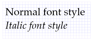 Font styles
