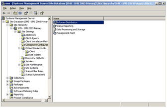 Figure 3. Configuring Software Distribution to use the Client Connection accounts