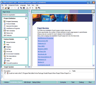 Figure 13. Using the Windows Installer Editor to clean packages