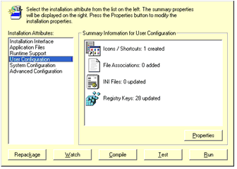 Figure 14. Cleaning a package with SMS Installer