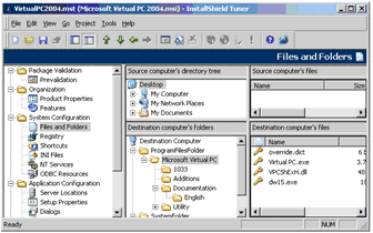 Figure 18. Changing package files with Tuner
