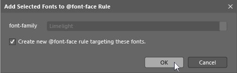 Blend Add Selected Fonts
