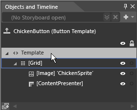 Blend - Button template - Objects and Timeline