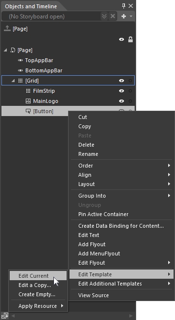 Blend - Edit Current Template