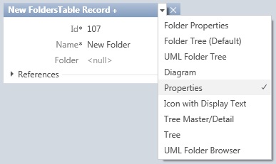 Shows changing the folder view.