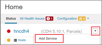 add service command in cloudera manager