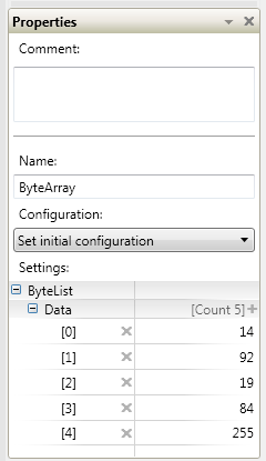 Configure Byte Array