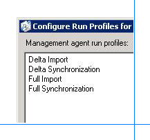 Configure Run Profiles for dialog box