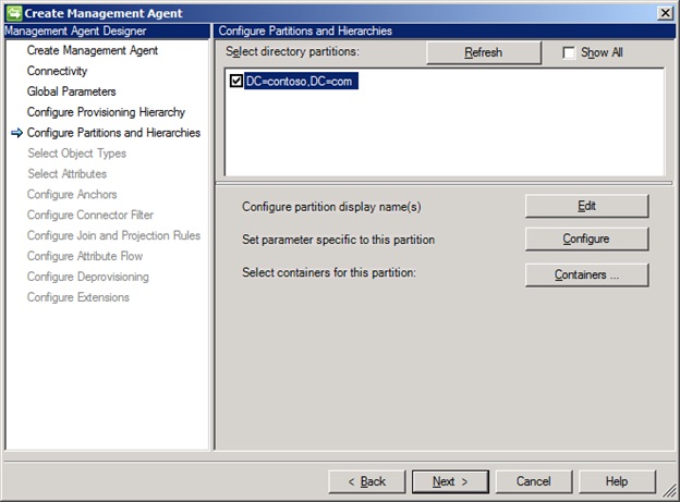 Configure Partitions and Hierachies
