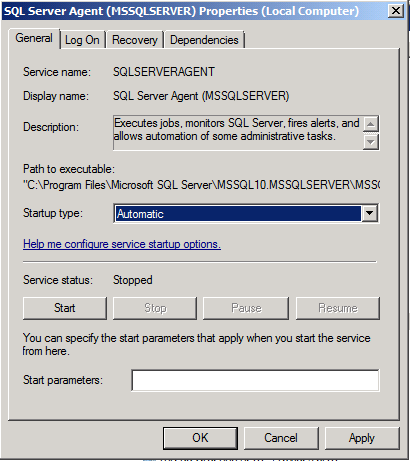 SQL Server Agent Automatic