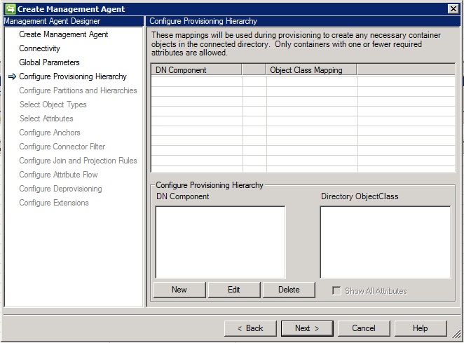 Configure Provisioning Hierachy