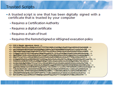 Trusted Scripts