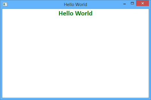 Hello World message