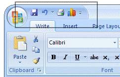 The Quick Access Toolbar in Word 2007