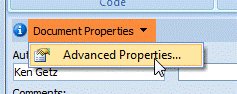 Advanced document properties
