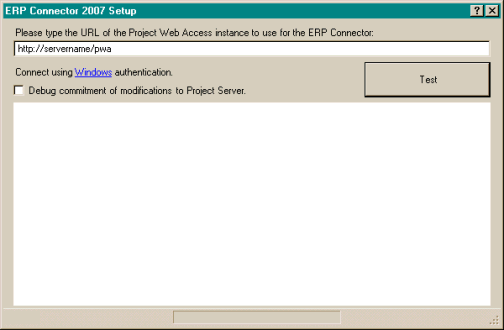 ERP Connector 2007 Setup dialog box