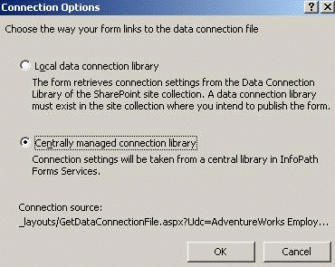 Changing the data connection link options