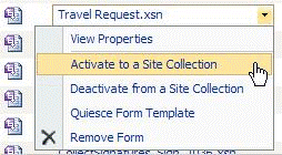 Activating to a site collection