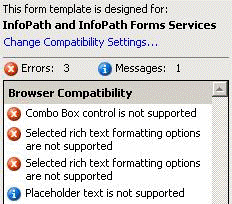 Changing compatibility settings