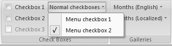 A normal check box in a menu