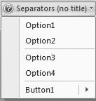 Menu separators that do not contain text
