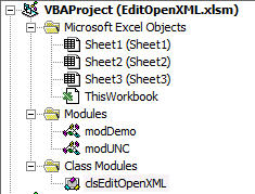 EditOpenXML project structure