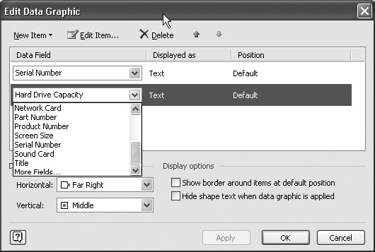 Edit Data Graphic dialog box
