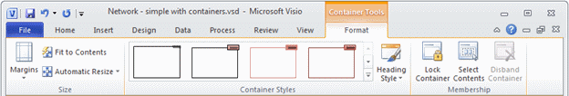 Container Tools tab