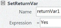 SetReturnVar returns values to macros