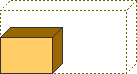 The top and side of the 3-D box stretch in only one direction when the box is resized.