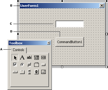Toolbox and user form containing controls
