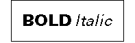 Text that consists of two character runs, one in bold and the other in italic