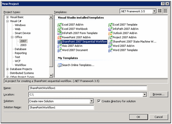 Workflow templates in Visual Studio 2008