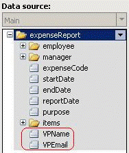 Adding VP nodes to the data source