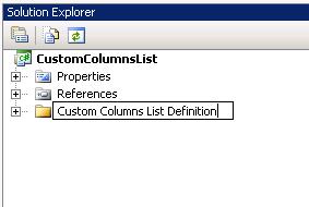Rename List Definition folder
