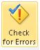 Check for Errors button