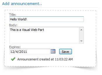 Visual Web Part branded in SharePoint Designer