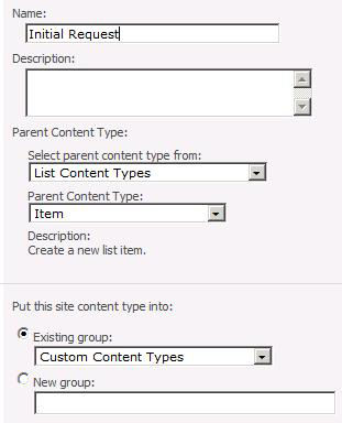 Creating new content type