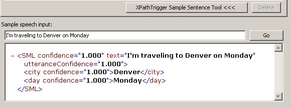 XPathTrigger Sample Sentence tool