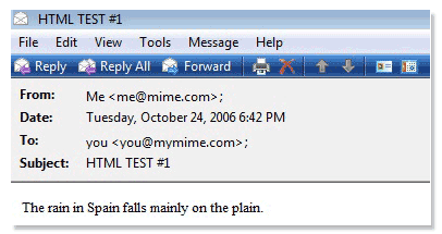 An example of HTML email