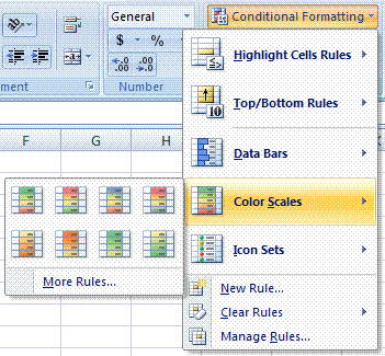 color scale UI in Excel 2007