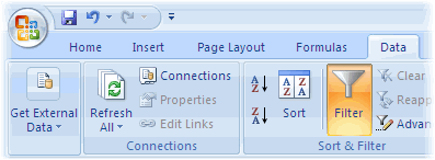 Sort & Filter Group and the Filter toggle button