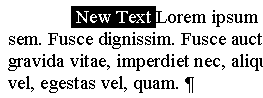 The text you insert after collapsing a paragraph range is inserted at the beginning of the paragraph