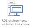 RDS environments with disk limitations