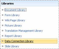 External data connection for Excel Services
