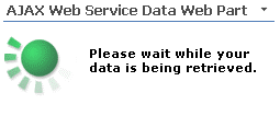 Web Part data retrieval message