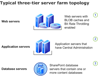 Basic farm topology for digital asset management