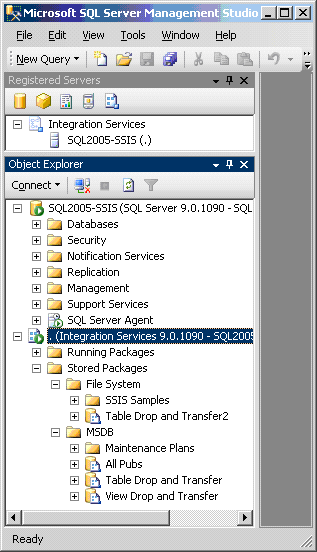 Figure 6: Managing SSIS packages with SQL Server Management Studio