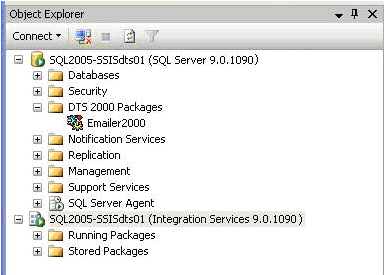 Figure 8: Managing DTS 2000 packages with SQL Server Management Studio