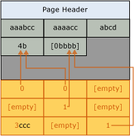 Page after dictionary compression